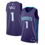 Maillot NBA Charlotte Hornets Lamelo Ball 1 Jordan 2022-23 Statement Edition Violet Swingman - Homme